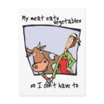Meat Eating Vegetables Postcards