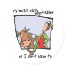 round_sticker - My meat eats vegetables so I dont have to: Sizes 