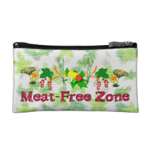 Meat-Free Zone Cosmetic Bags
