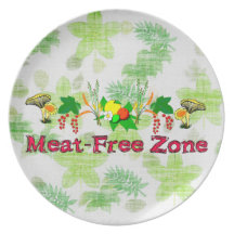 Meat-Free Zone Dinner Plates