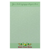 Meat-Free Zone Custom Stationery