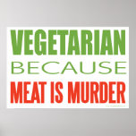 Meat Is Murder - Anti-Meat Poster