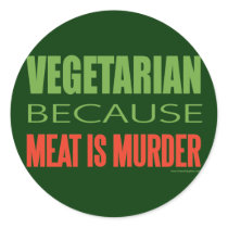 Meat Is Murder - Anti-Meat Round Sticker