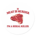 Meat is murder stickers