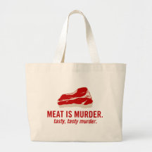 Meat is Murder, Tasty Murder Canvas Bag