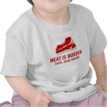 Meat is Murder, Tasty Murder t-shirts by strk3 Meat is Murder, Tasty Murder t-shirts