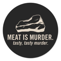 Meat is Murder. Tasty, Tasty Murder Sticker by strk3 Meat is Murder. Tasty, Tasty Murder Sticker