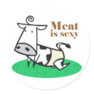 round_sticker - Meat is Sexy: Sizes 