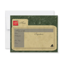 meat recipe card invitations