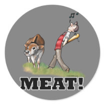MEAT! Sticker - gray by mindsquint MEAT! Sticker - gray