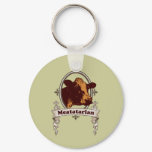 round_keychain - Be proud of your Meatatarian ways!  If you look at a cow and think Juicy and Savory then this Meatatarian Cow banner is for you.: Sizes  Available colors: 0