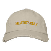 Meatatarian Embroidered Baseball Caps