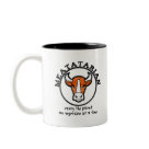 twotone_mug - Meatatarian.  Saving the planet one vegetable at a time.  Eating Meat means there are less vegetables grown, less green house gas emissions produced to create the vegetable.  Meatatarians are sacrificing themselves for the greater good.: Sizes  Available colors: black