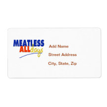 Meatless All Days Shipping Labels