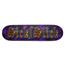 Meaty Purple Sparkle ~ Sick Stick Logo Pro Deck skateboards by Madfrax Meaty Purple Sparkle ~ Sick Stick Logo Pro Deck skateboards