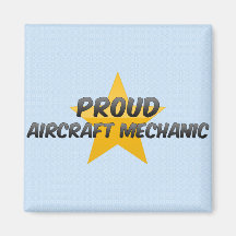 Mecánico de aviones orgulloso imanes para frigoríficos