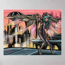 mech angel poster