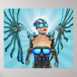 Mech Angel Surreal Art Poster