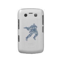 Mecha Robot Warrior With Ray Gun Blackberry Cases