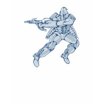 Mecha Robot Warrior With Ray Gun Tshirts