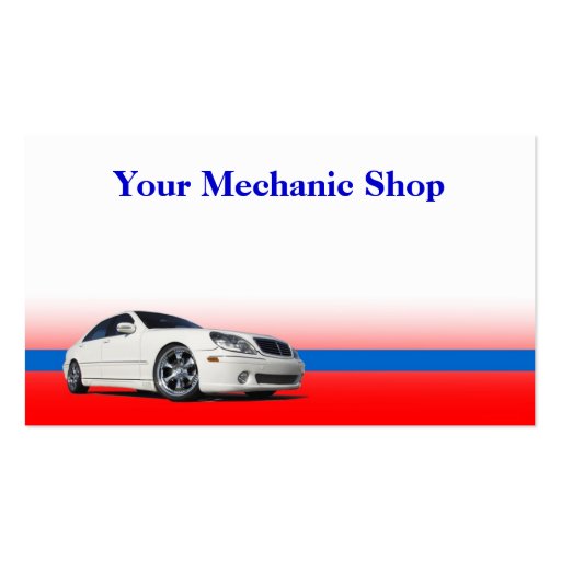 Mechanic / Auto Body Business Card (back side)