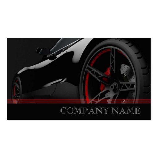Mechanic Automotive Black  Business Card Template