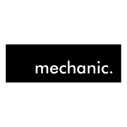 mechanic. business card template (front side)