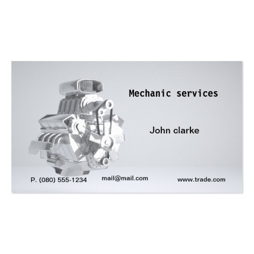 Mechanic car repair business card