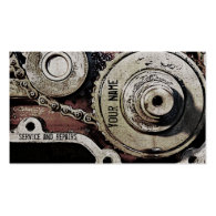 mechanic repairs business card template