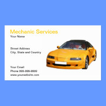 mechanic services business cards