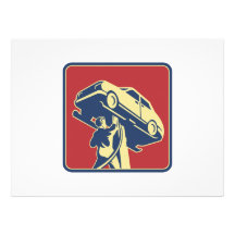 Mechanic Technician Car Repair Retro Personalized Invitation