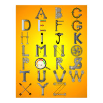 MECHANICAL ALPHABET posters