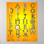 MECHANICAL ALPHABET posters