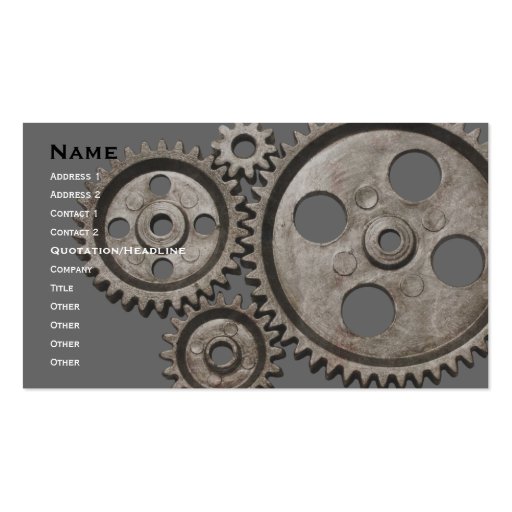 mechanical business card (front side)