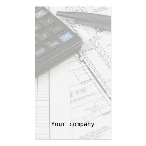 "Mechanical Engineering" business card (front side)