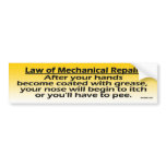 Mechanical Repair Bumper Sticker