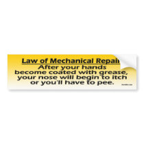 Mechanical Repair Bumper Sticker bumper stickers