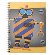 Mechanical Robot Cartoon Note Book