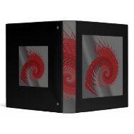 Mechanical Shell! Red Gray. Fractal Graphic Binder binder