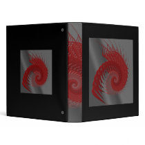 Mechanical Shell! Red Gray. Fractal Graphic Binder