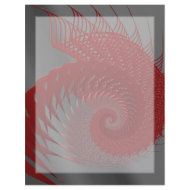 Mechanical Shell! Red Gray. Fractal Graphic letterhead