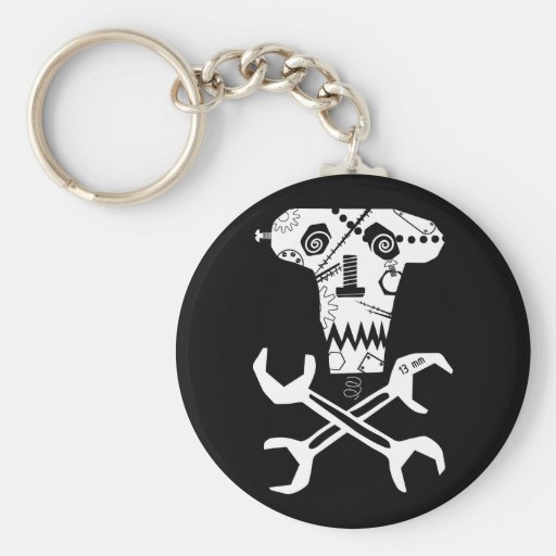 mechanical logo keychain Zazzle