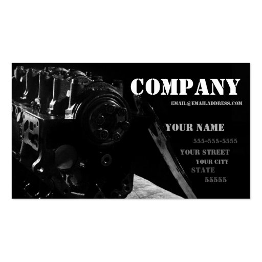 Mechanic's Business Card (front side)