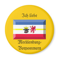 Mecklenburg-Vorpommern Flag Gem magnets