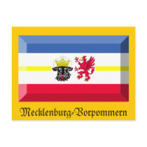 Mecklenburg-Vorpommern Flag Gem postcards