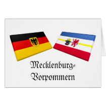 Mecklenburg-Vorpommern, Germany Flag Tiles cards