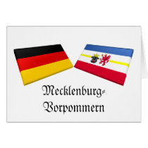 Mecklenburg-Vorpommern, Germany Flag Tiles cards
