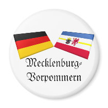 Mecklenburg-Vorpommern, Germany Flag Tiles magnets