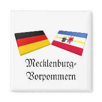 Mecklenburg-Vorpommern, Germany Flag Tiles magnets