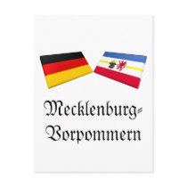 Mecklenburg-Vorpommern, Germany Flag Tiles postcards